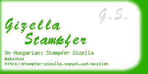 gizella stampfer business card